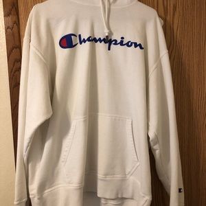 White Champion hoodie